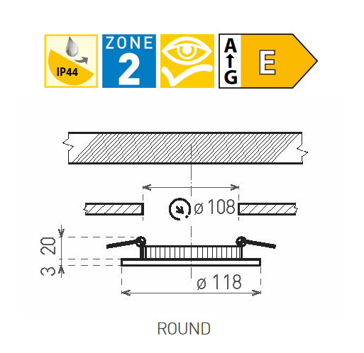 LED30 VEGA-R White 6W WW