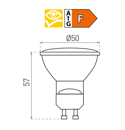 LED BULB 7W GU10 WW