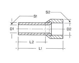 Izolovaná dutinka Cu 1,5/12 mm, černá